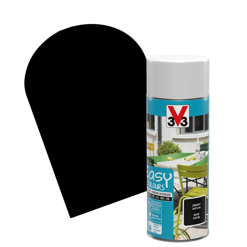Laque Easy Colours noir satiné 0,4 L V33