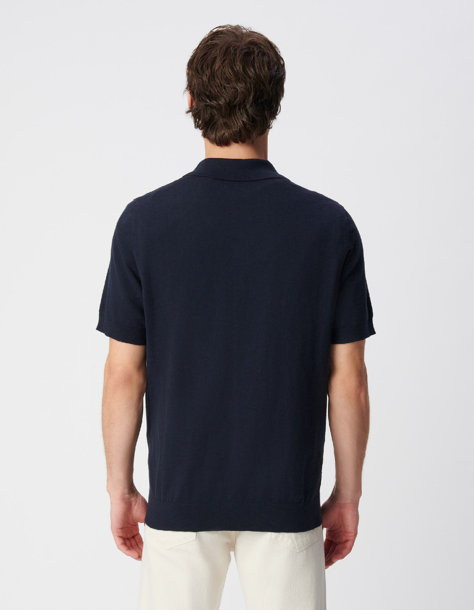 Polo manches courtes vert maille flammée Homme