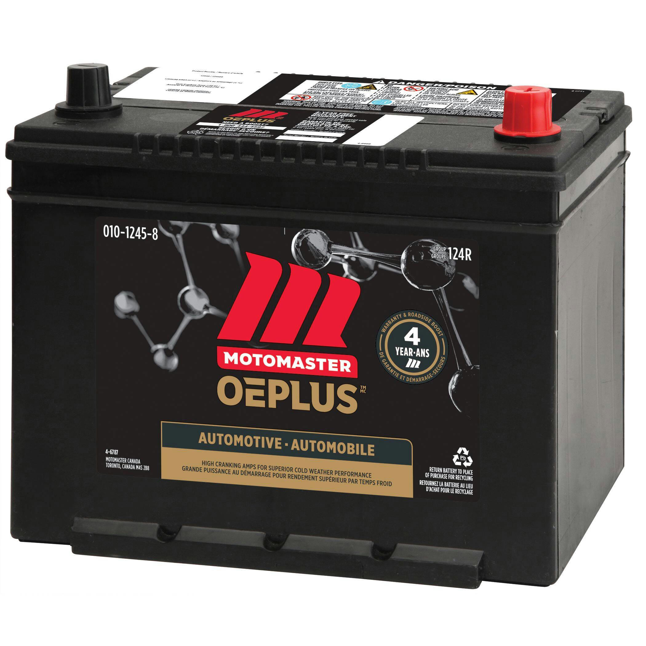MOTOMASTER OEPLUS Group Size 124R Battery, 700 CCA