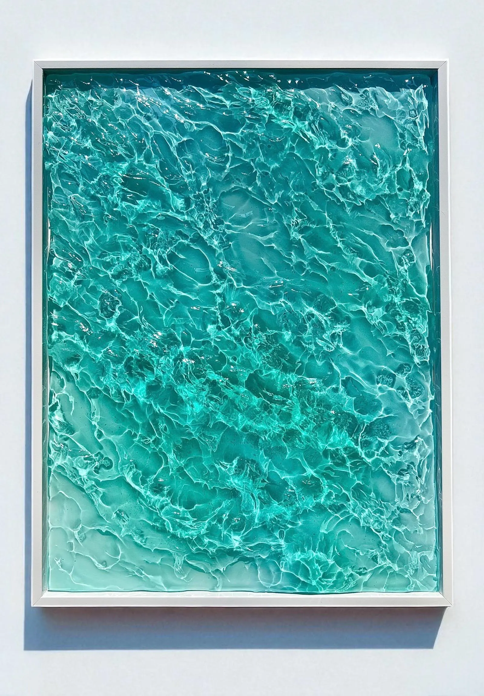 Epoxy Resin Ocean Art: Waterscape Relief Art, Coastal Home Decor