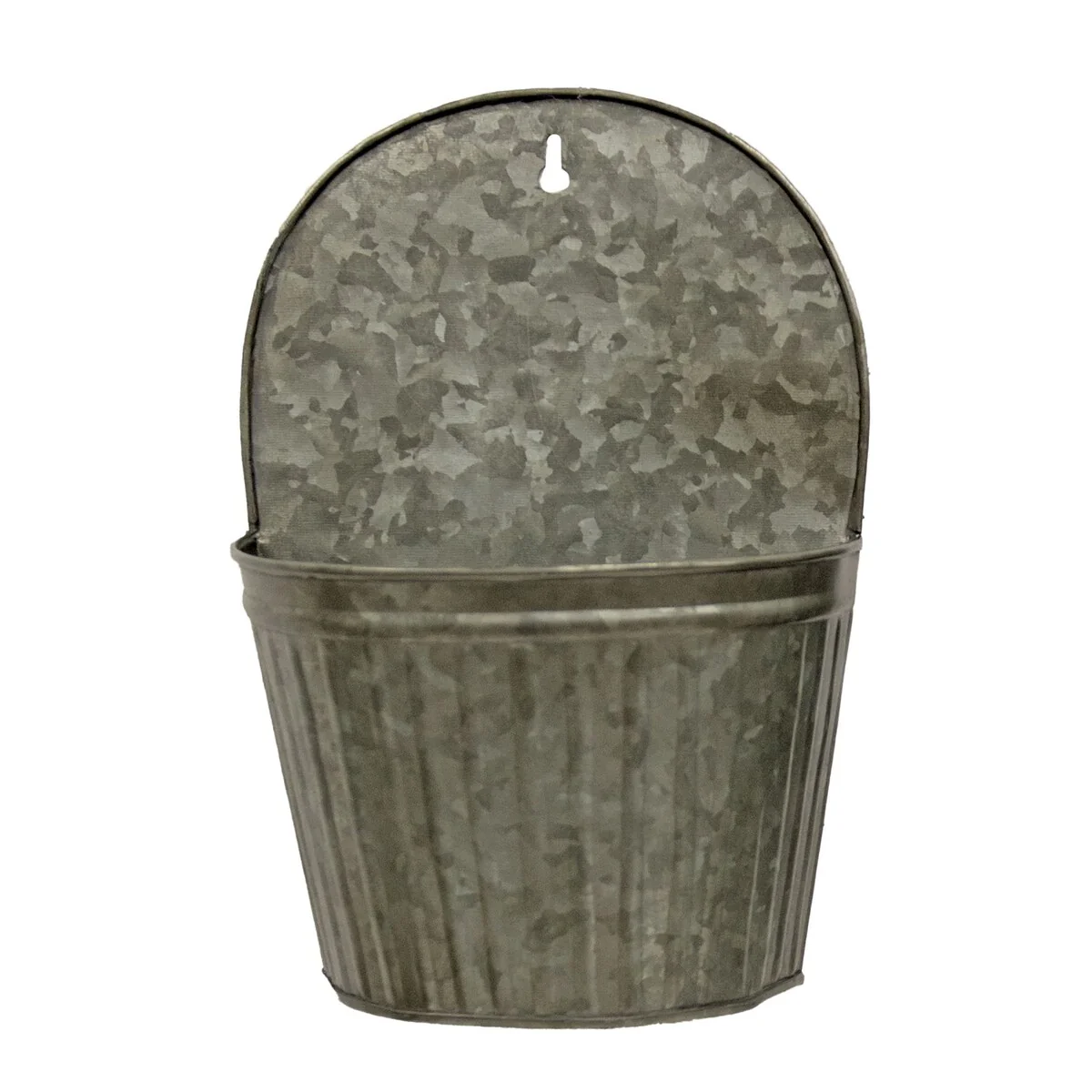 2/set Rusty Ribbed Wall Buckets