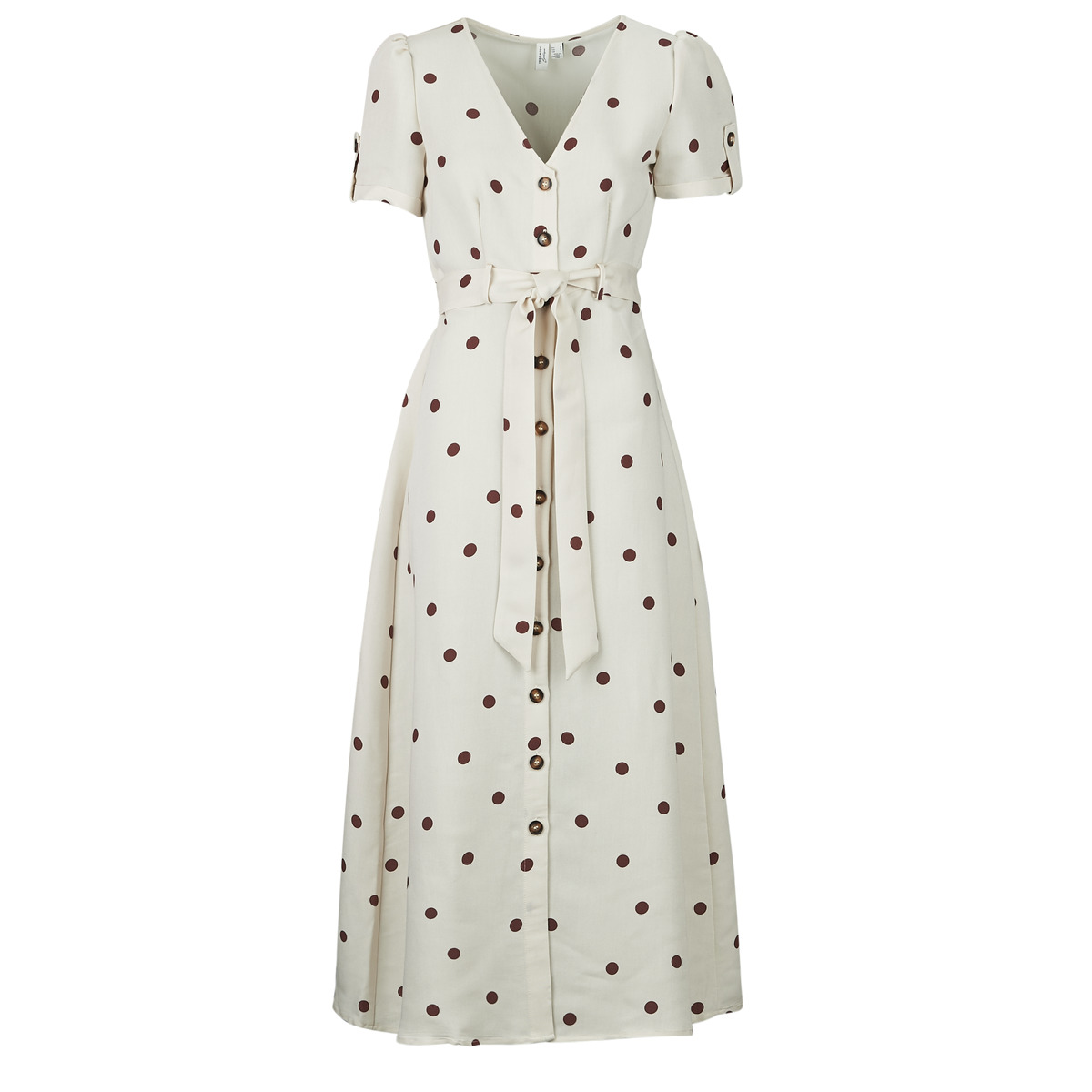 Vero Moda - VMJOAN S/S 7/8 SHIRT DRESS - Beige