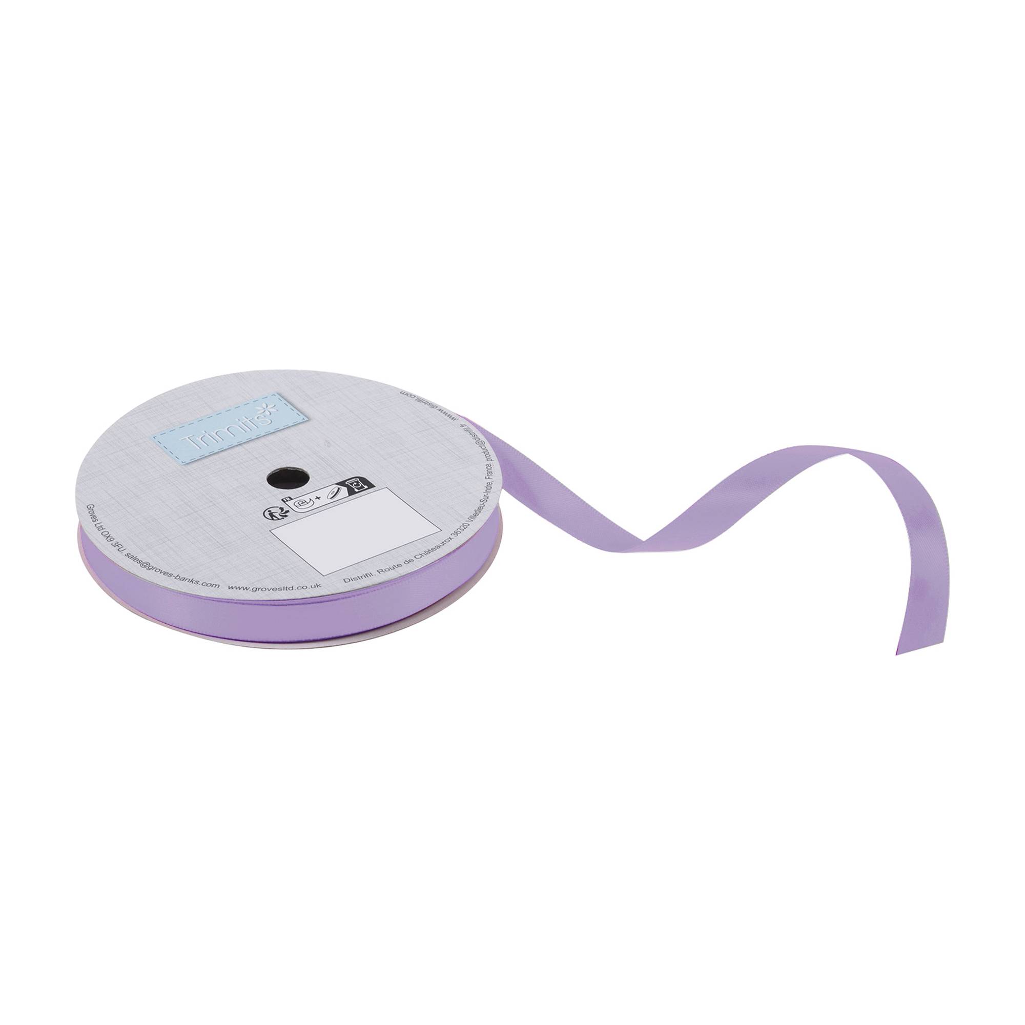 Trimits Grape Double-Faced Satin Ribbon by the Metre 10mm