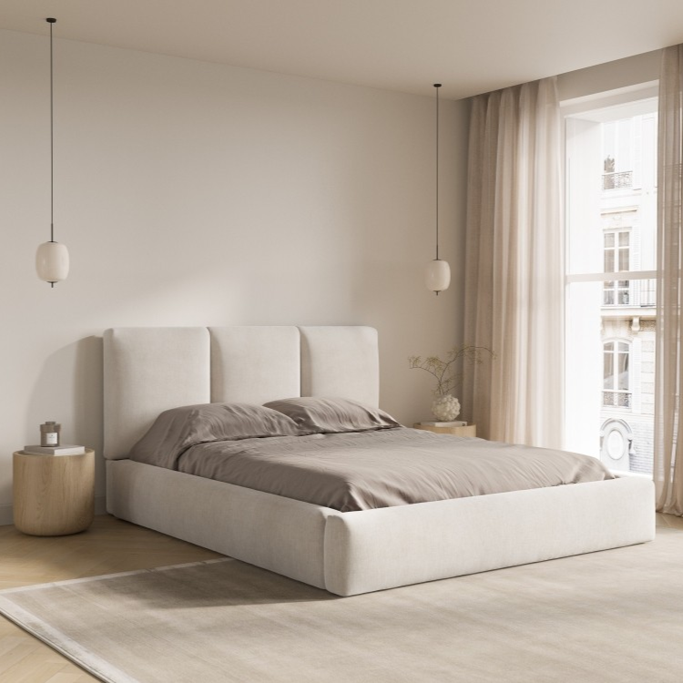 Windsor & Co Horizon Bedframe met Opbergvak - 200 x 200 cm - Chenille
