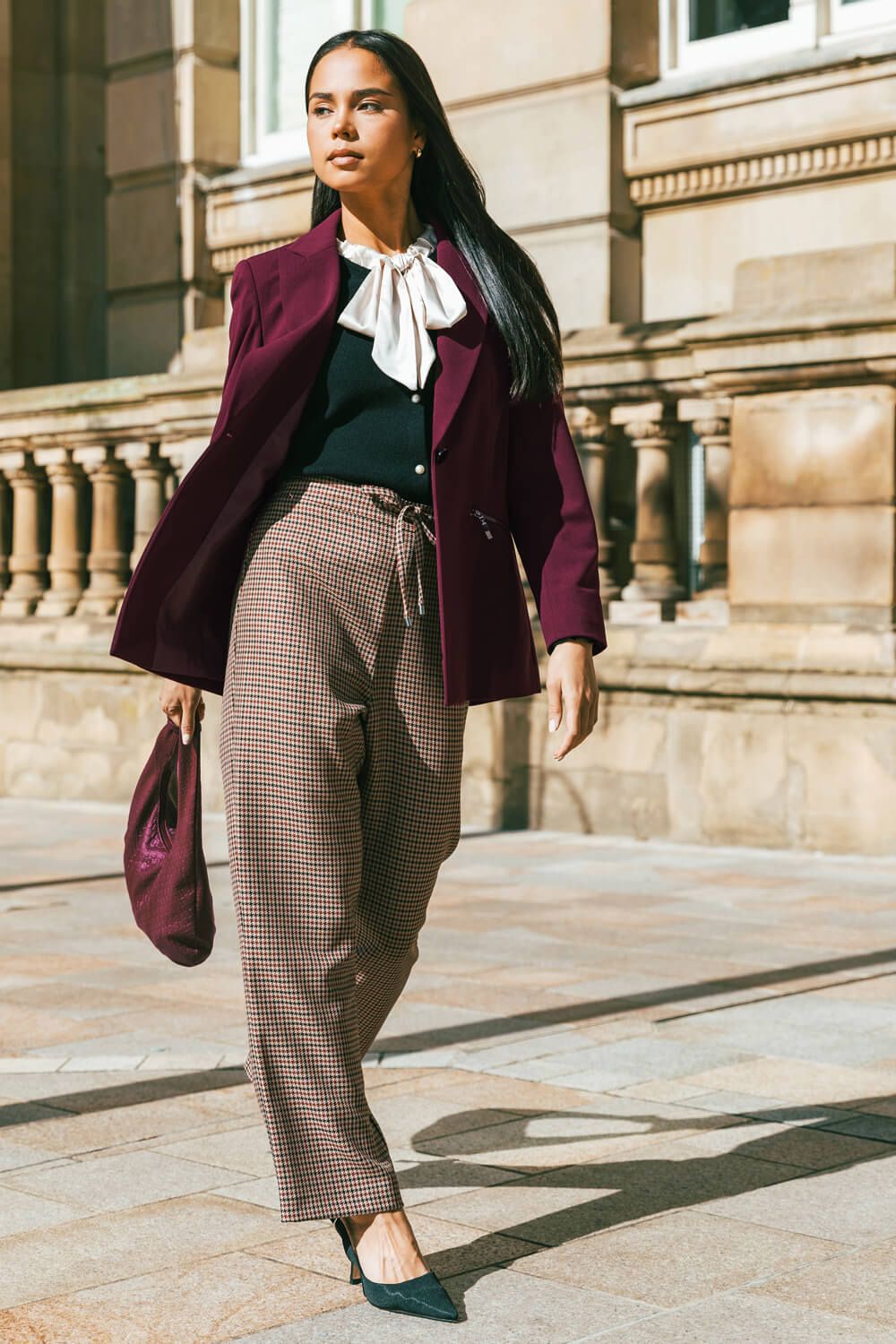 Roman Petite Houndstooth Trouser
