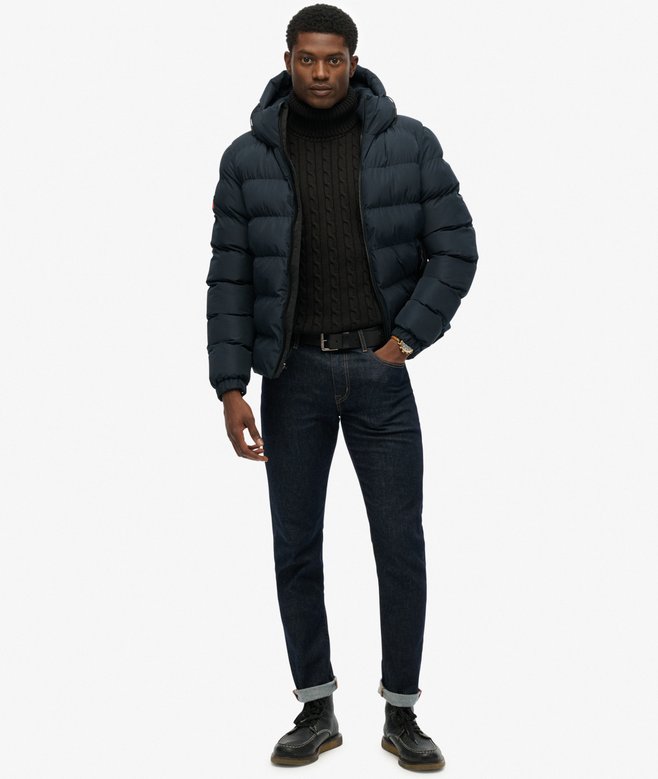 Hooded Sports Puffer Jacket