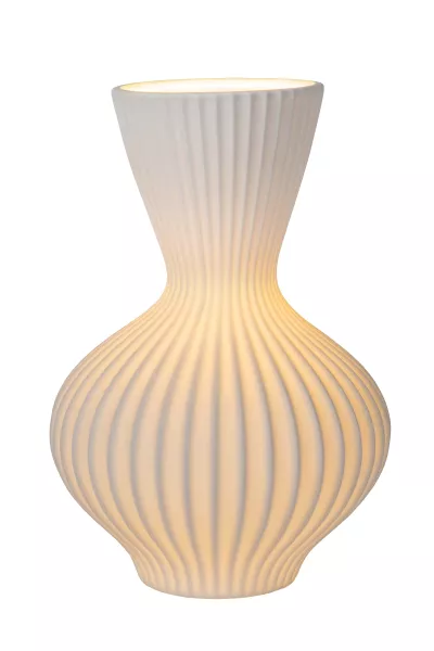 Lampa stołowa porcelanowa biała Momoro 1xE14x25W wys:29,4cm Lucide