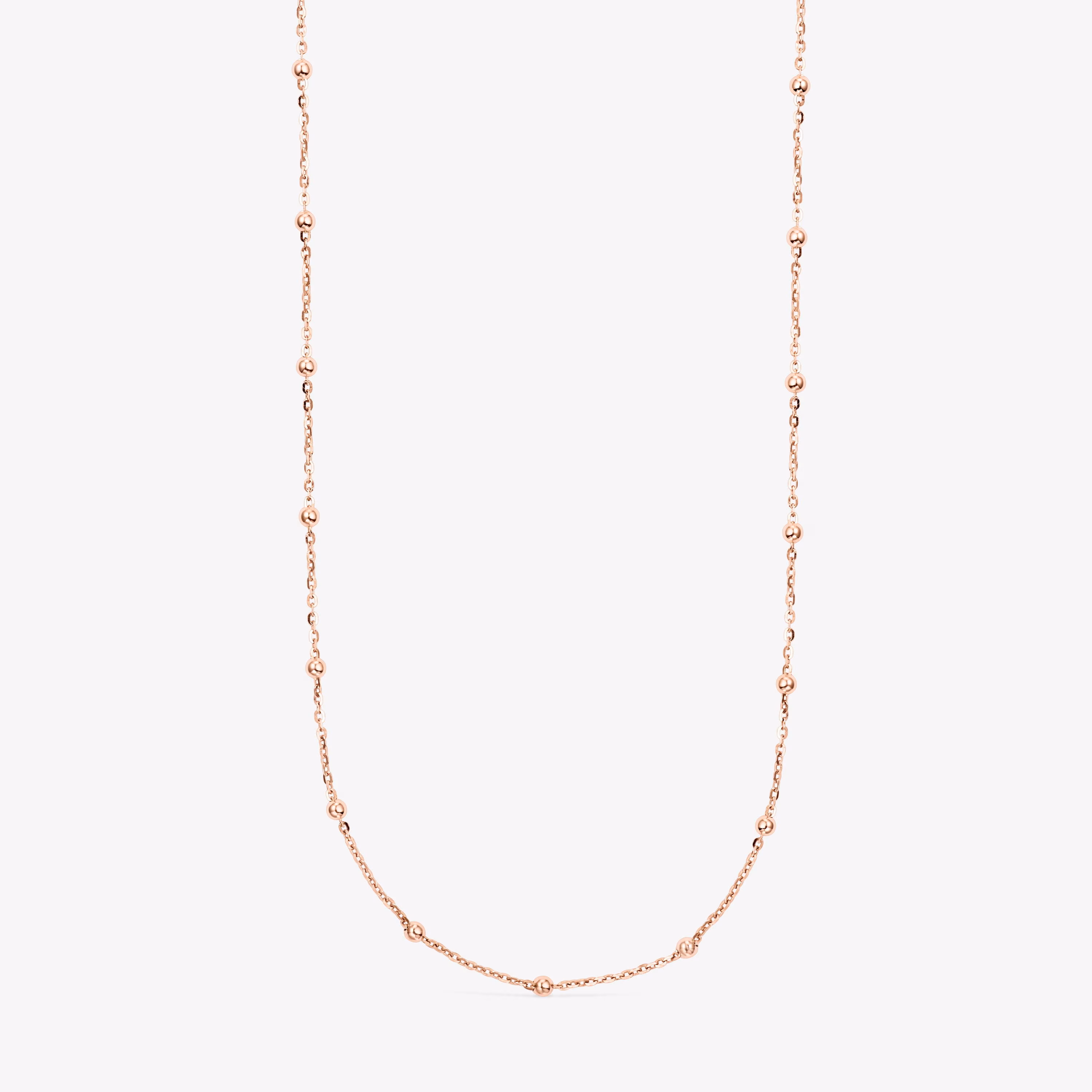 Gargantilla con baño de oro rosa de 18 kt sobre plata y bolas TOUS Chain