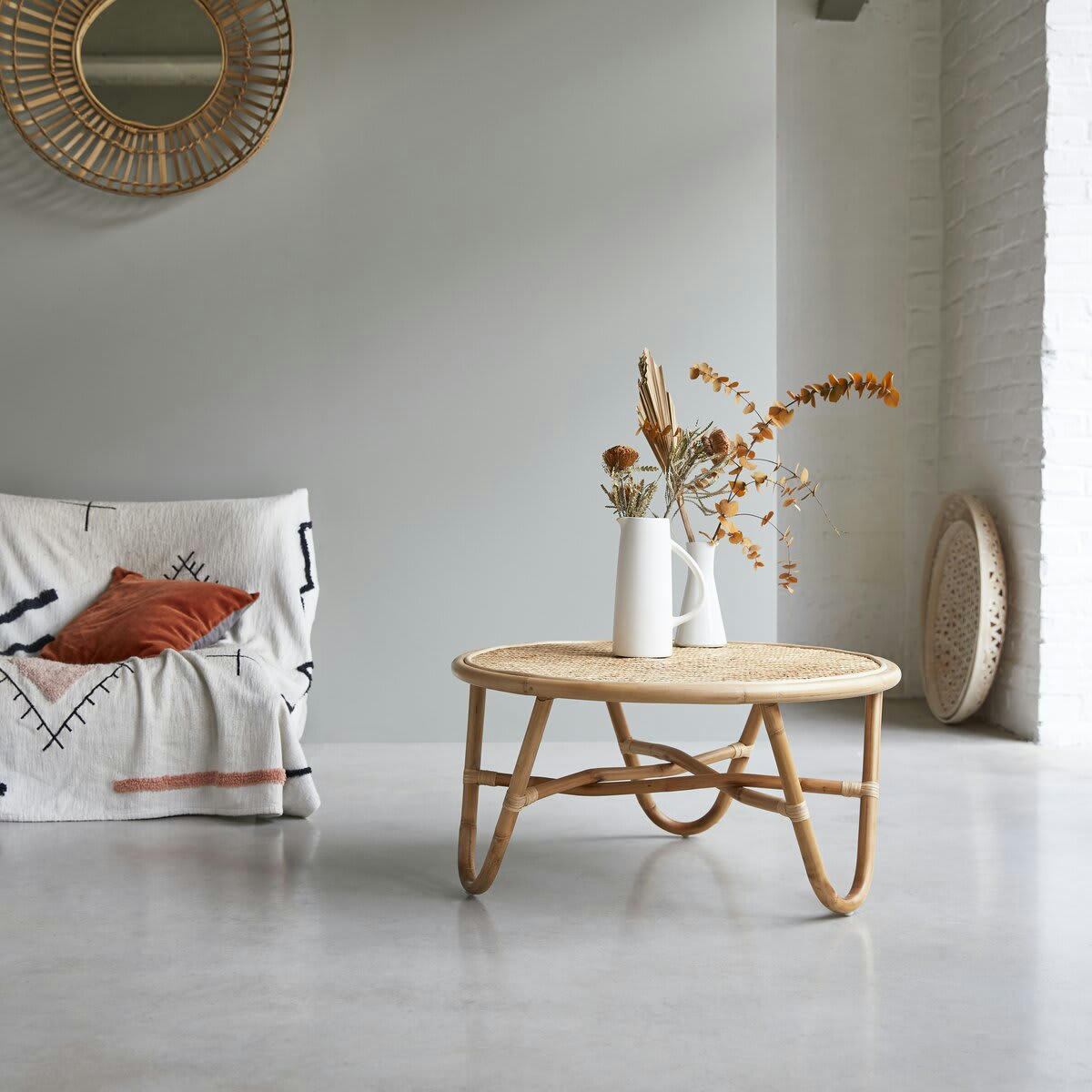 LINA - Table basse en rotin