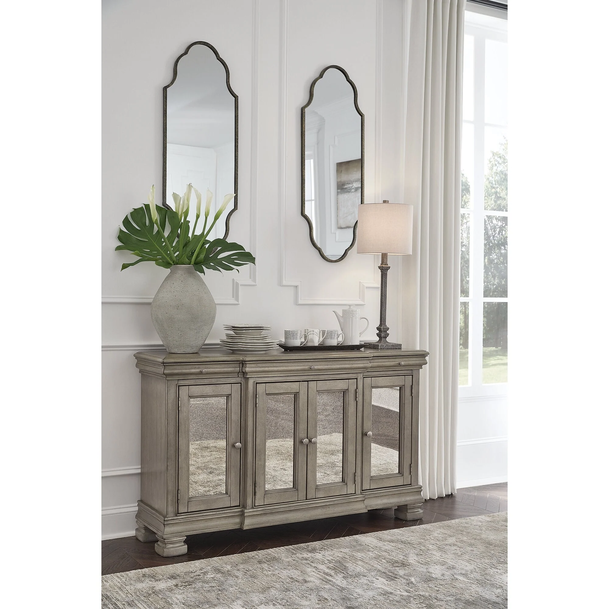 Signature Design by Ashley Lexorne Gray Dining Server - 60W x 17D x 36H