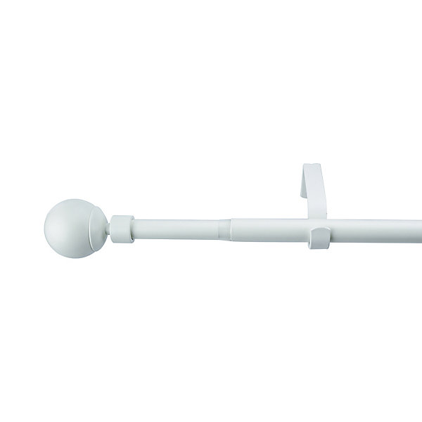 Kit de tringle à rideau extensible embout boule Anafi GoodHome 120/210 cm Ø19mm blanc