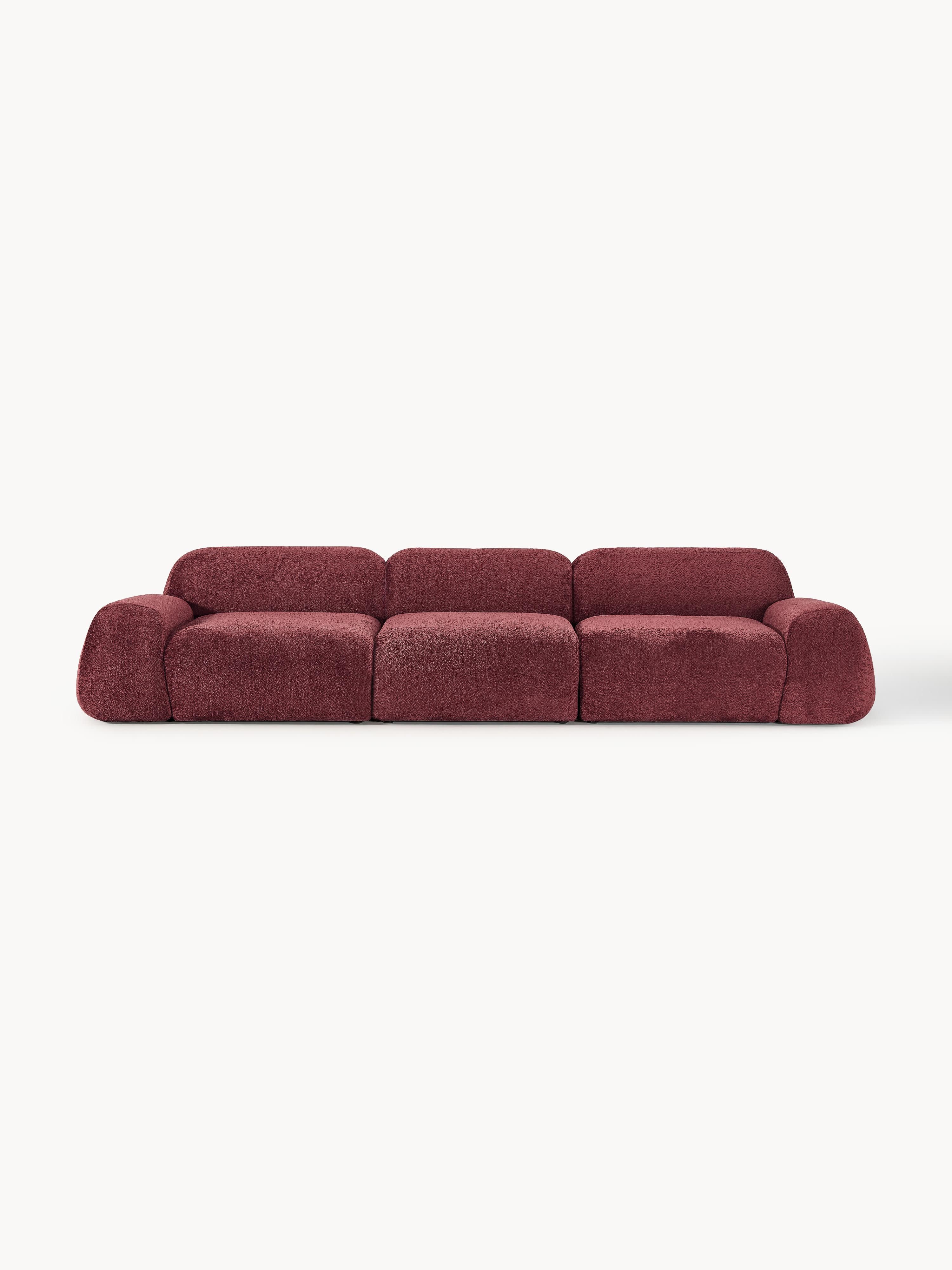 Modulares Sofa Wolke (4-Sitzer) aus Teddy-Bouclé
