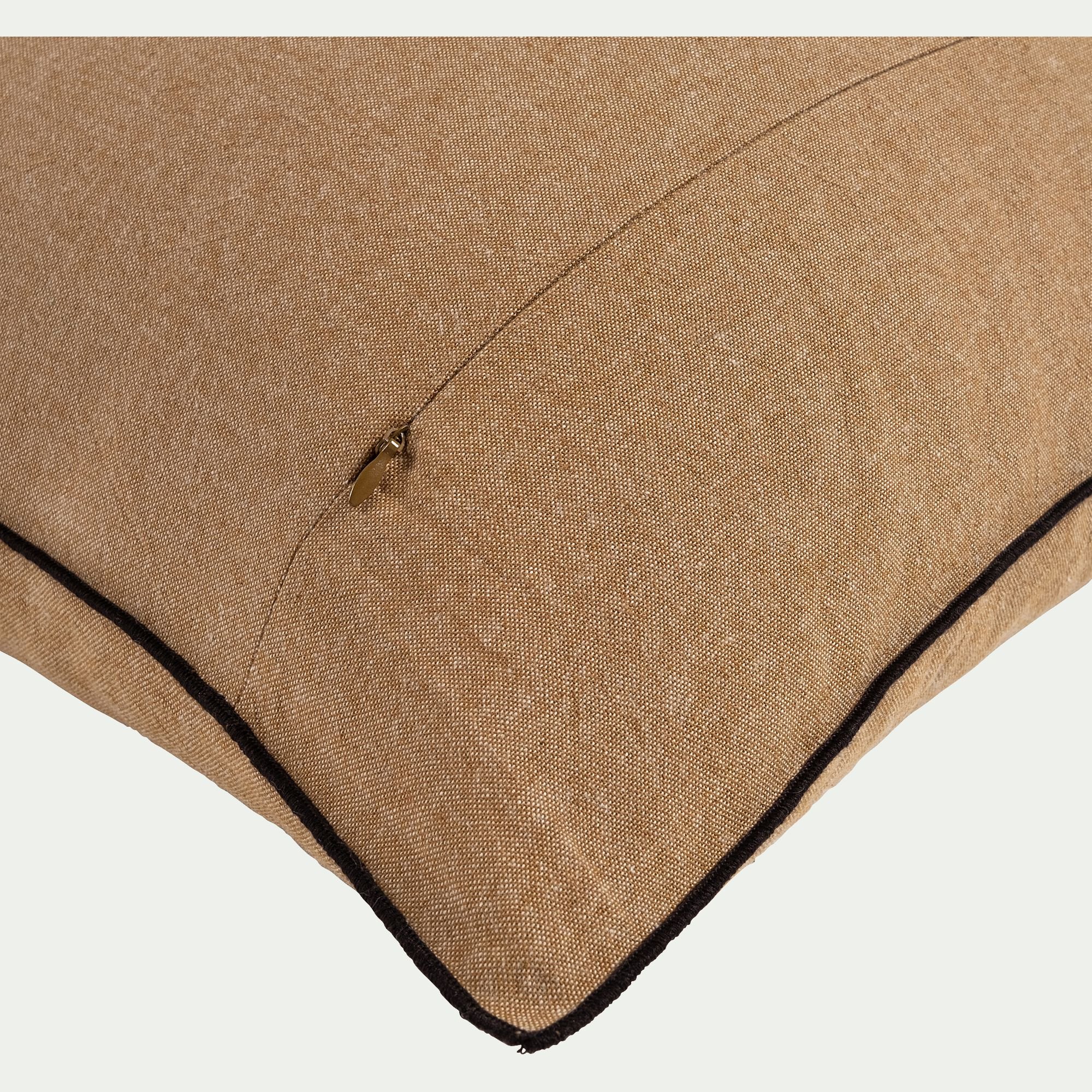 LINIA - Coussin points bourdon en coton - brun alep 50x70cm