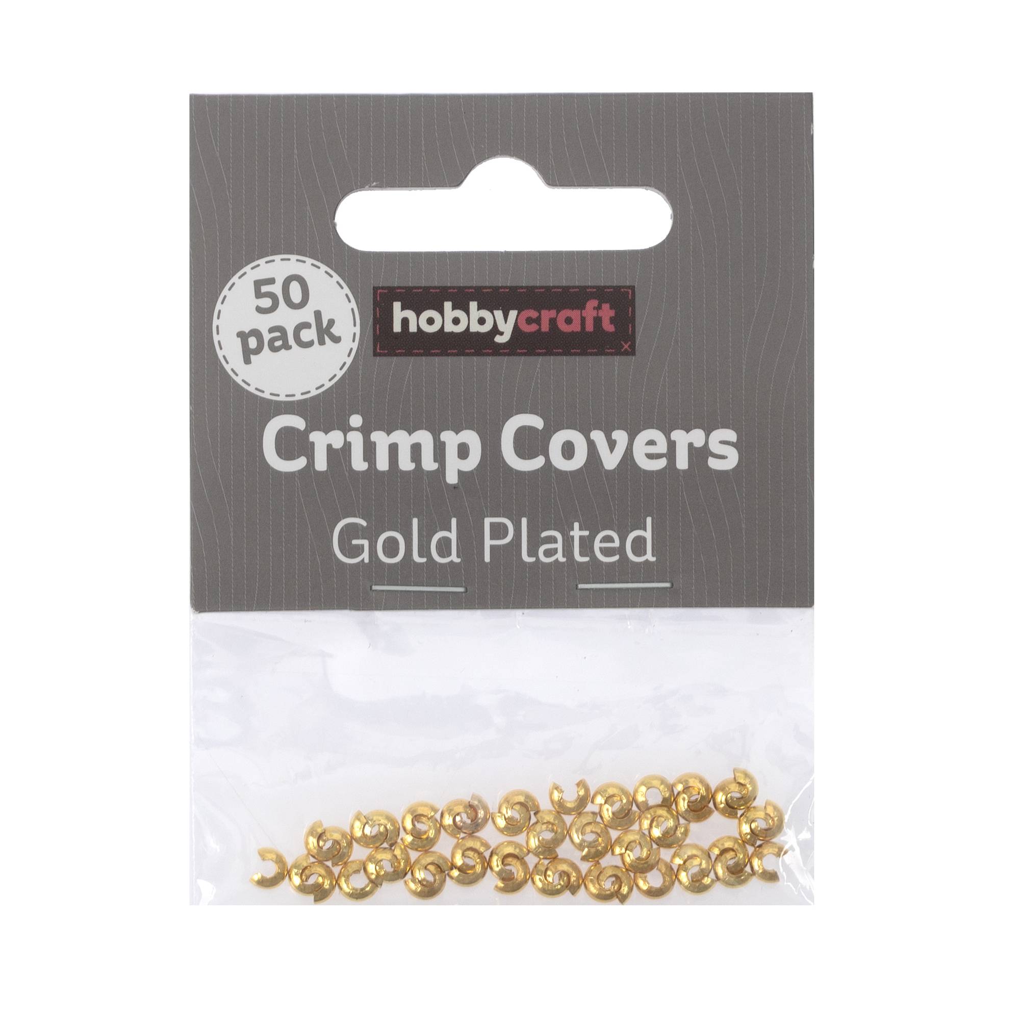 Gold Plated Crimp Covers 50 Pack