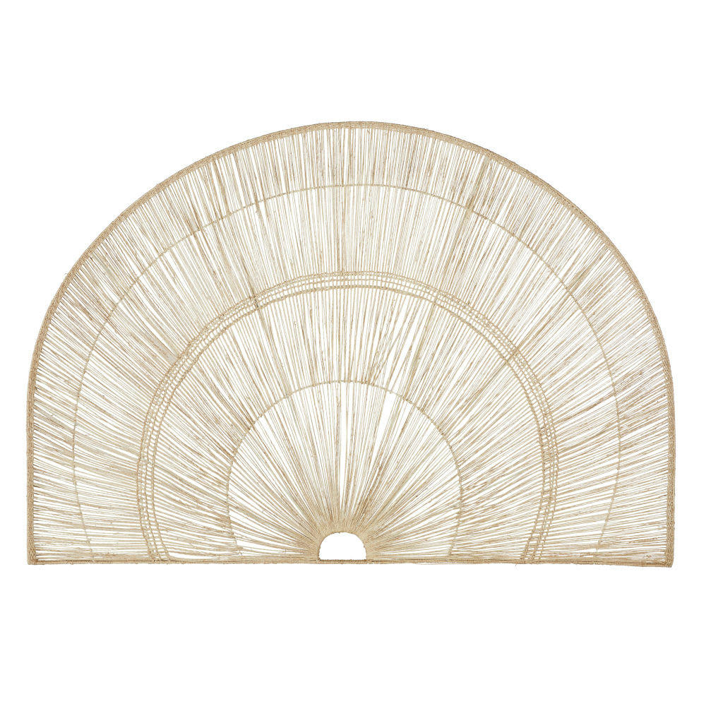 ADELAIDE - Tête de lit murale en jute beige 176x120
