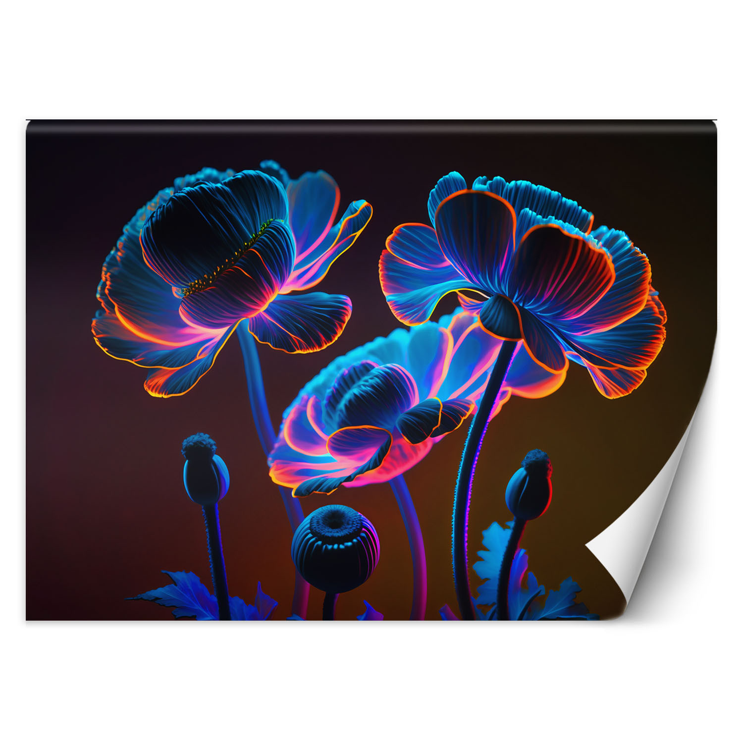 Feeby Fototapeta, Neonowe kwiaty natura 150x105
