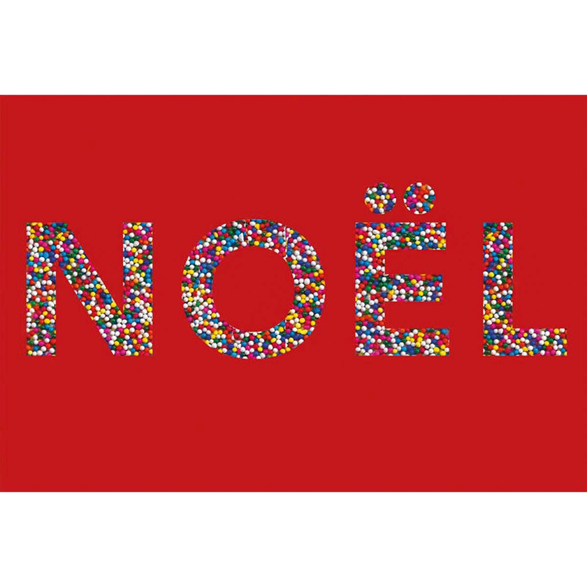 - Carte de voeux noël perles colorees