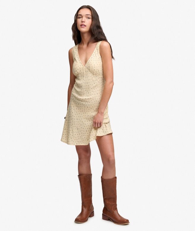 Printed Sweetheart Mini Dress