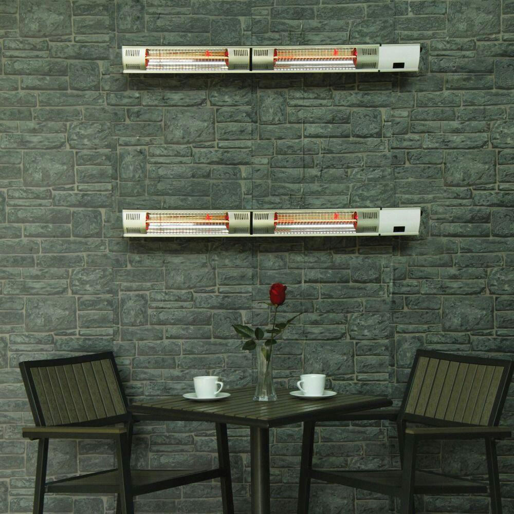 EnerG+ Wall Mounted Outdoor Infrared Electric Patio Heater, 3000W, 220V
