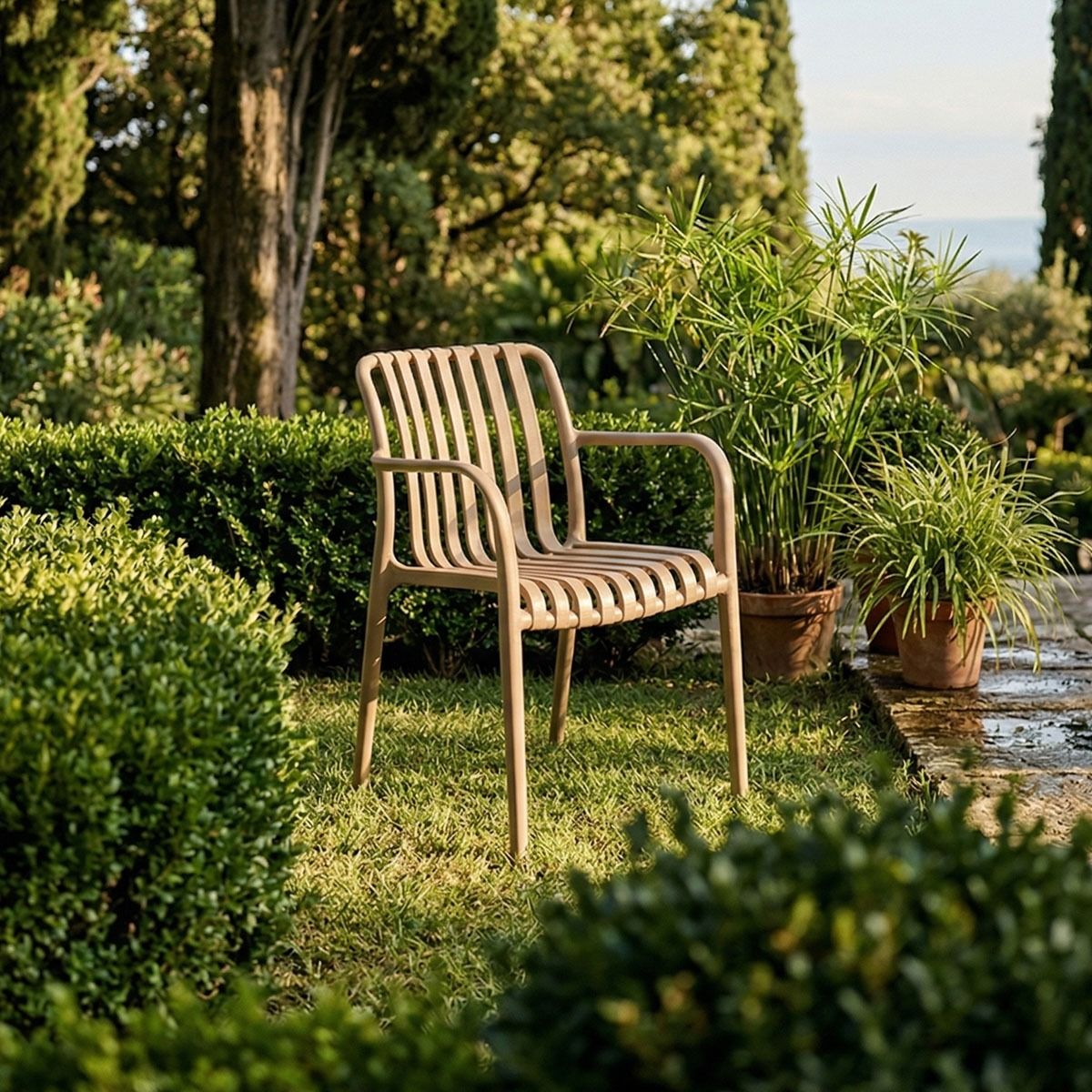 Krzesło VALORO ogrodowe ceglaste 56x57x81 cm