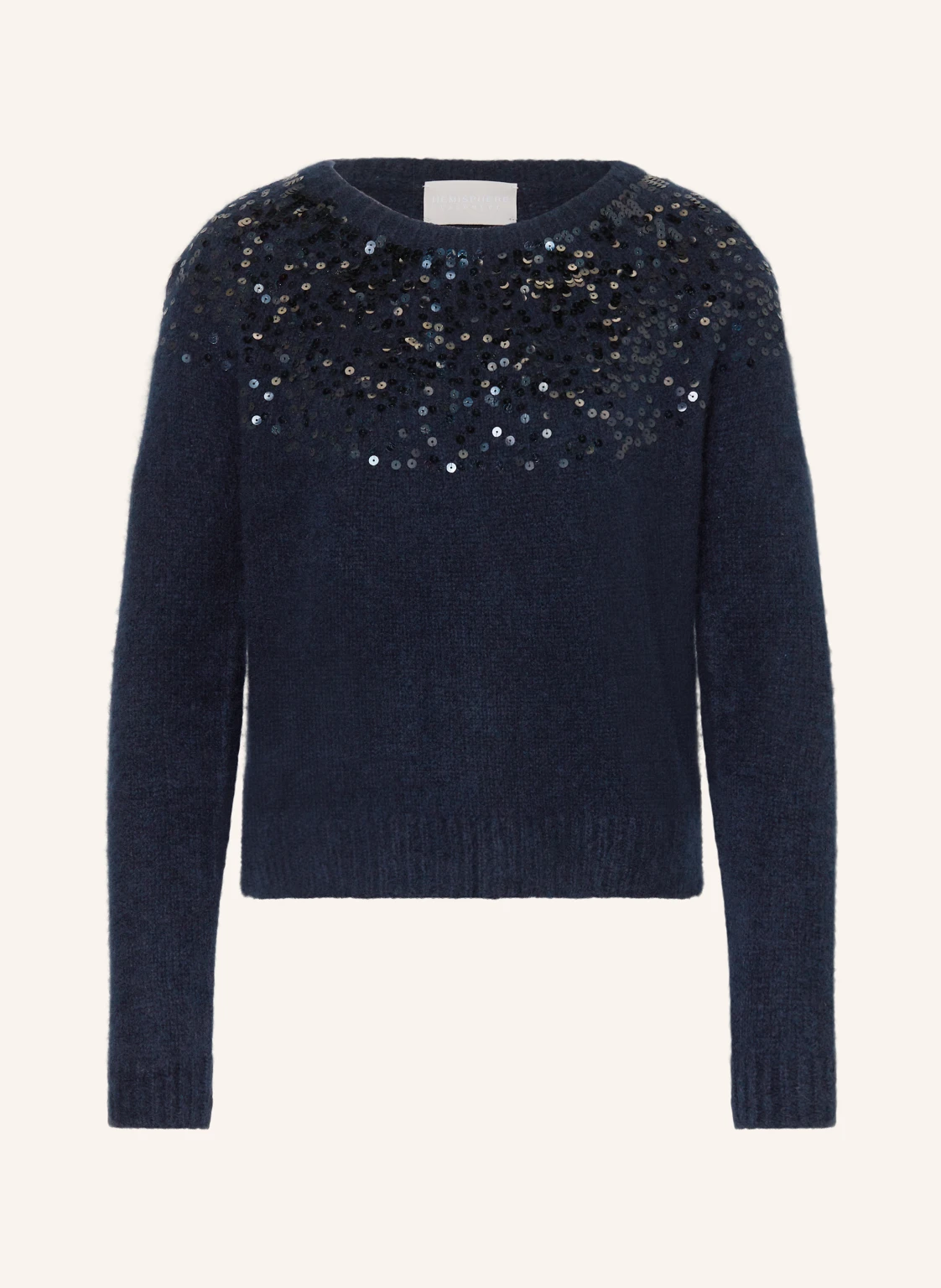 HEMISPHERE Pullover mit Cashmere und Pailletten