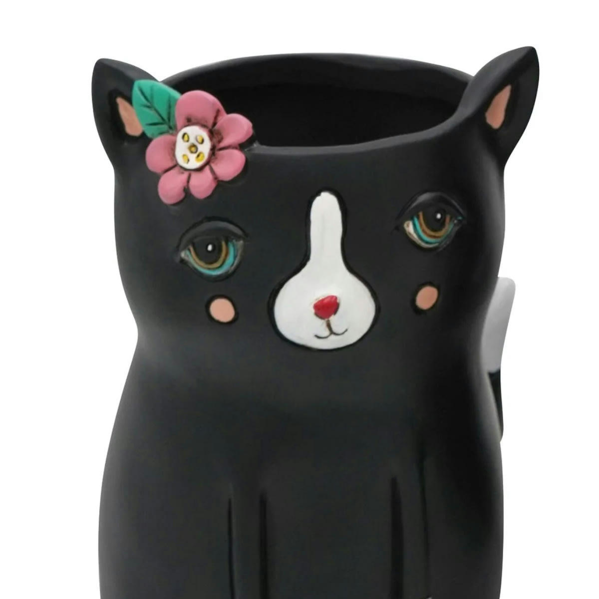 - Petit cache pot en forme de chat noir