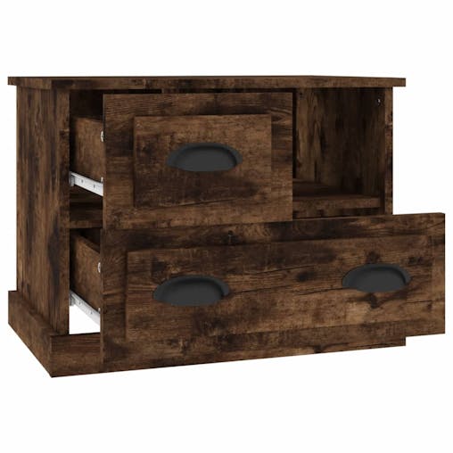 NNEVL Bedside Cabinet Smoked Oak 60x39x45 cm