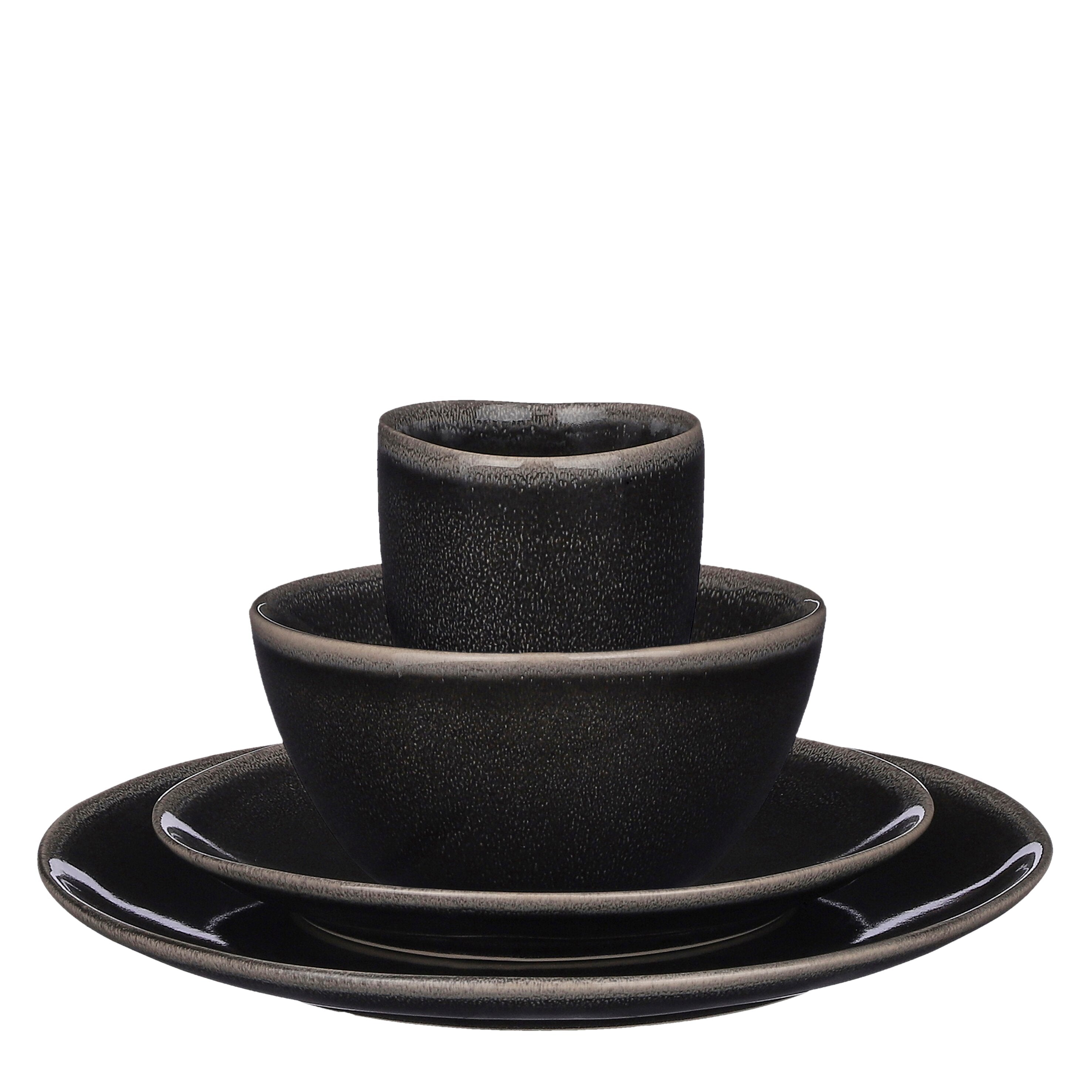 Mica Decorations Tabo Serviesset 4 Persoons - Zwart