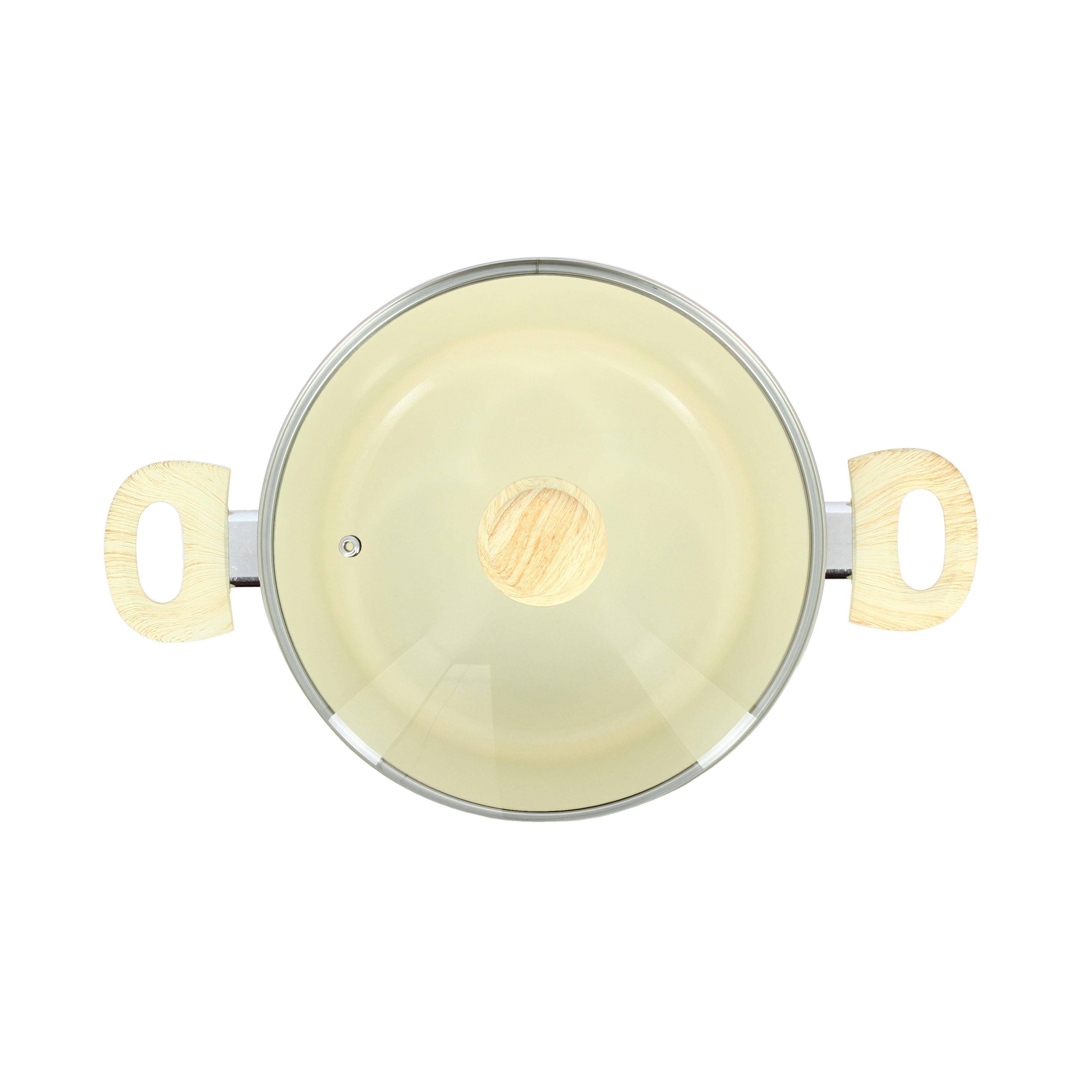 COLORAMA - Faitout en aluminium Ø24cm crème - compatible induction