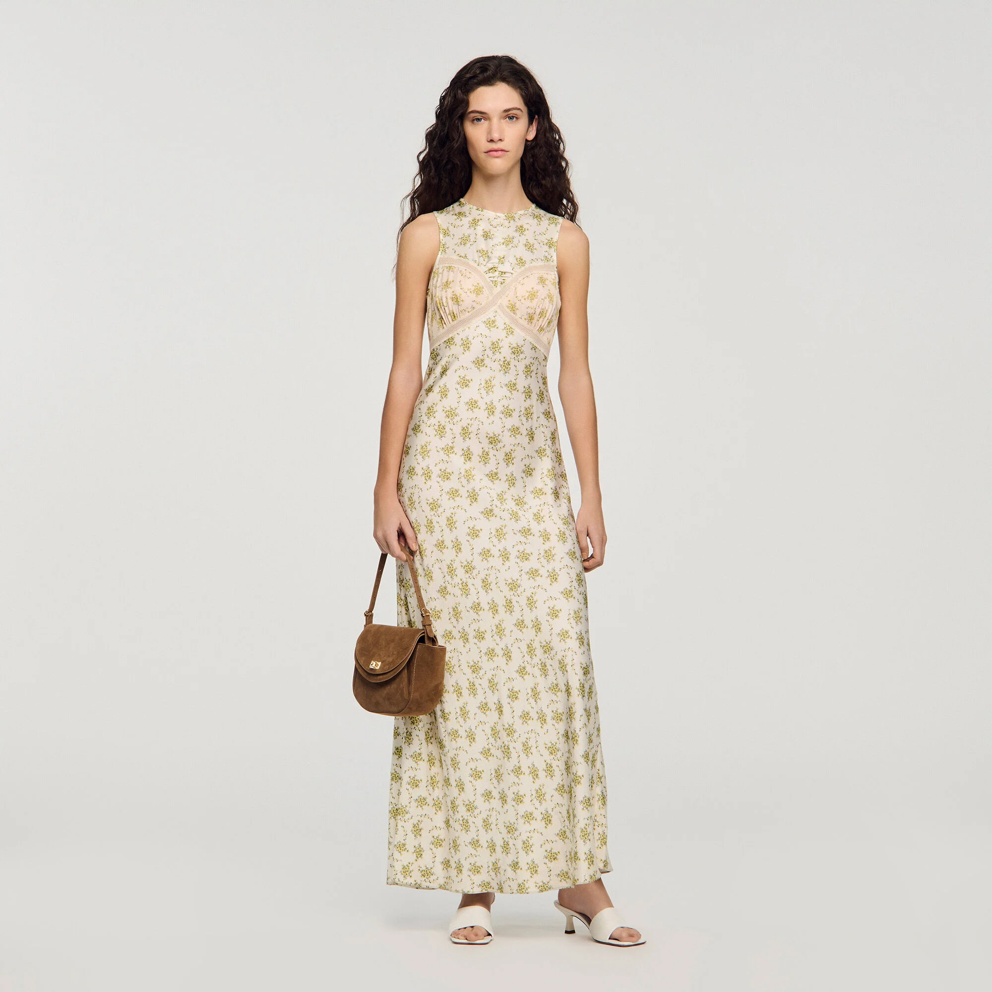 Robe longue à imprimé fleur