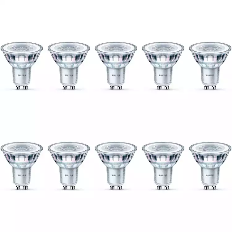 Philips 50W LED GU10 Light Bulb - 10 Pack
