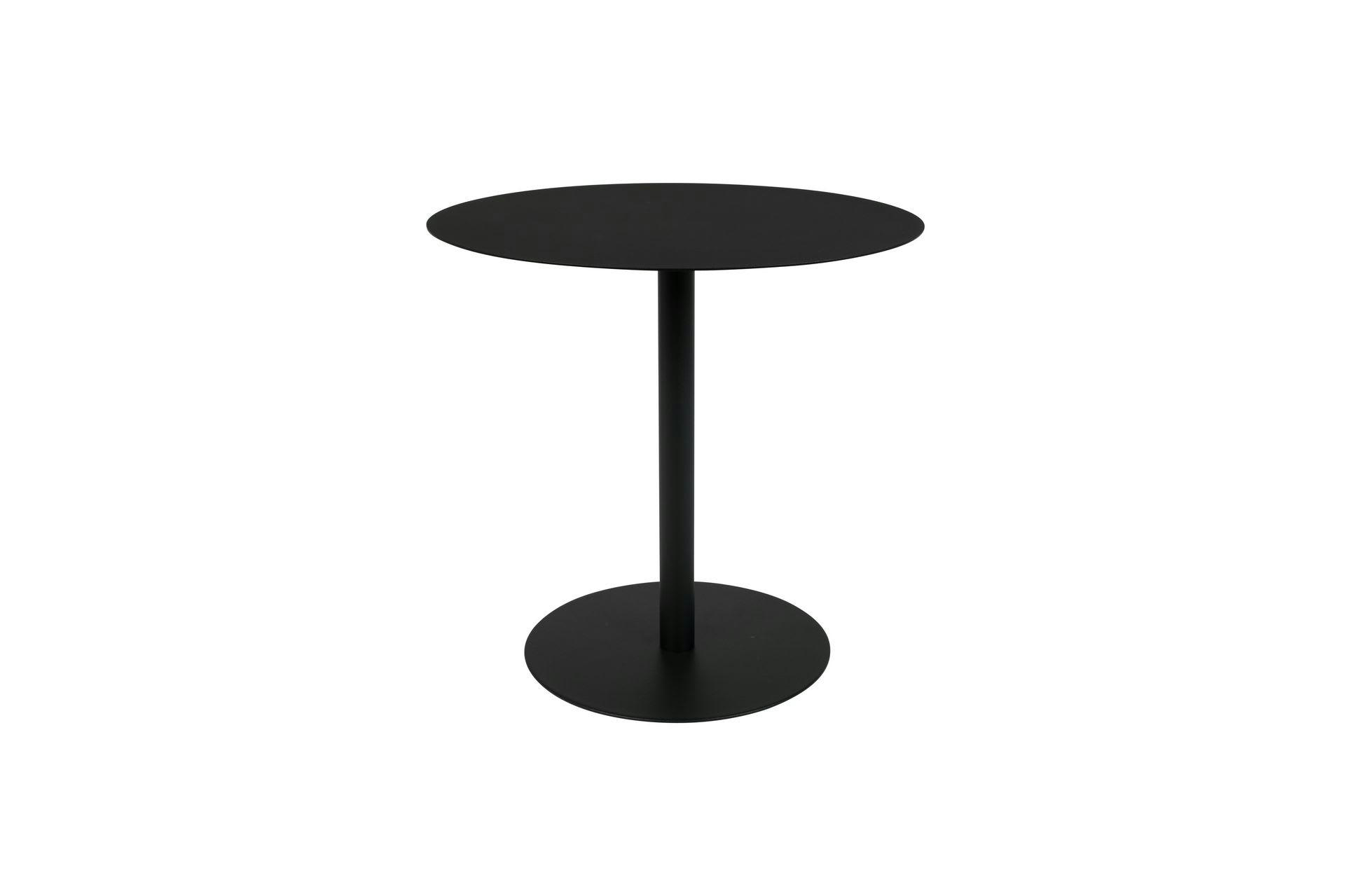 SNOW - Petite table d'appoint ronde en métal noir