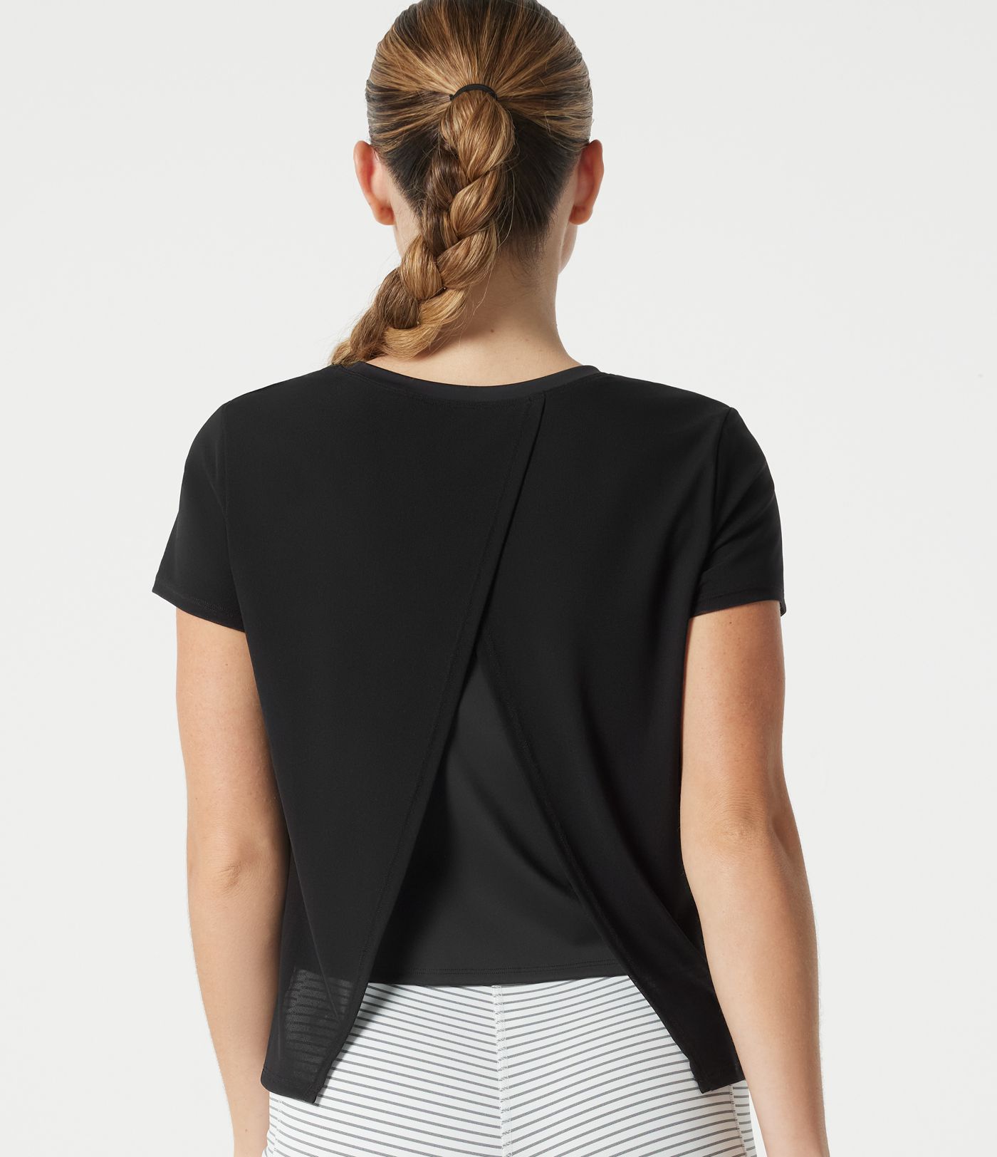 Haut sport SoftlyZero™ Airy effet frais InstantCool à col rond avec superposition en mesh, protection solaire UPF50