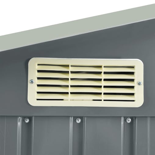 NNEVL Garden Shed with Rack Grey 205x130x183 cm Iron