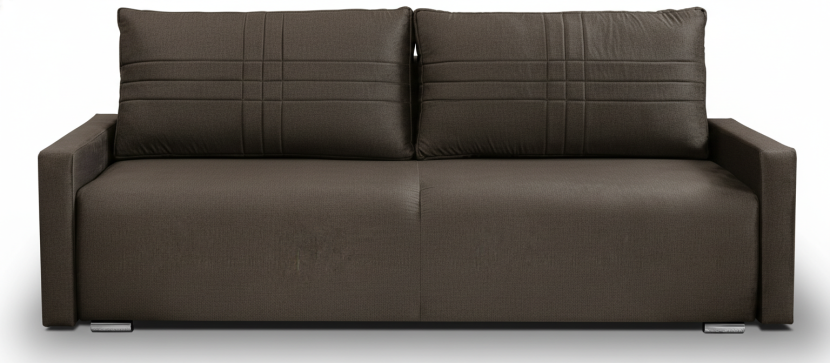 Kanapa z funkcją spania sofa z bokami sofa rozkładana Oslo - braz