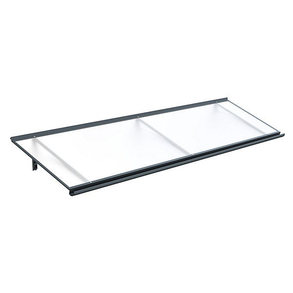 ARCTOM Auvent Saba 197x54, couleur anthracite RAL7016, plaque incolore PMMA