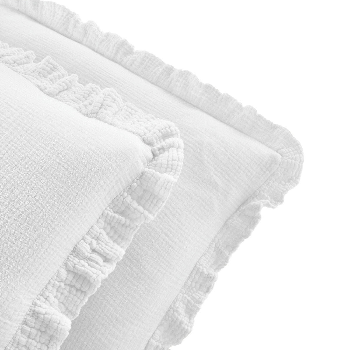 Taie d'oreiller enfant unie gaze de coton, Kumla