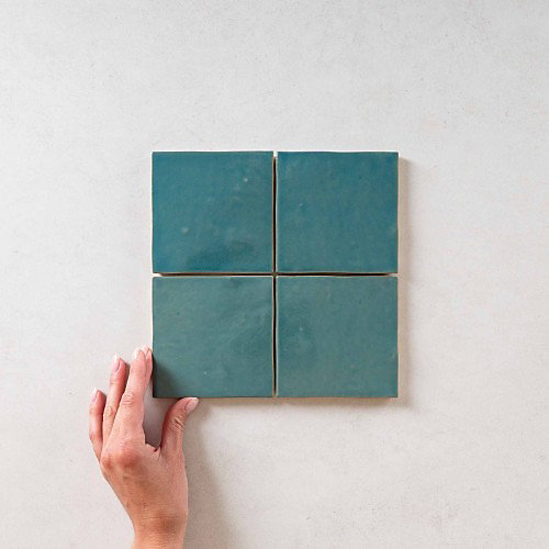 Carrelage Effet Zellige Turquoise MANARA CLAY 10x10 Tamir Turquesa - Les Carreaux de Jean