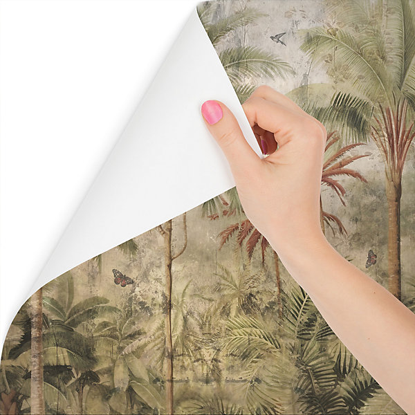 Papier Peint Intisse Photo Pour Chambre FORET TROPICALE Vintage 315cm x 210cm