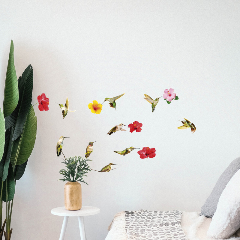Planche de stickers Colibris 24 x 68 cm