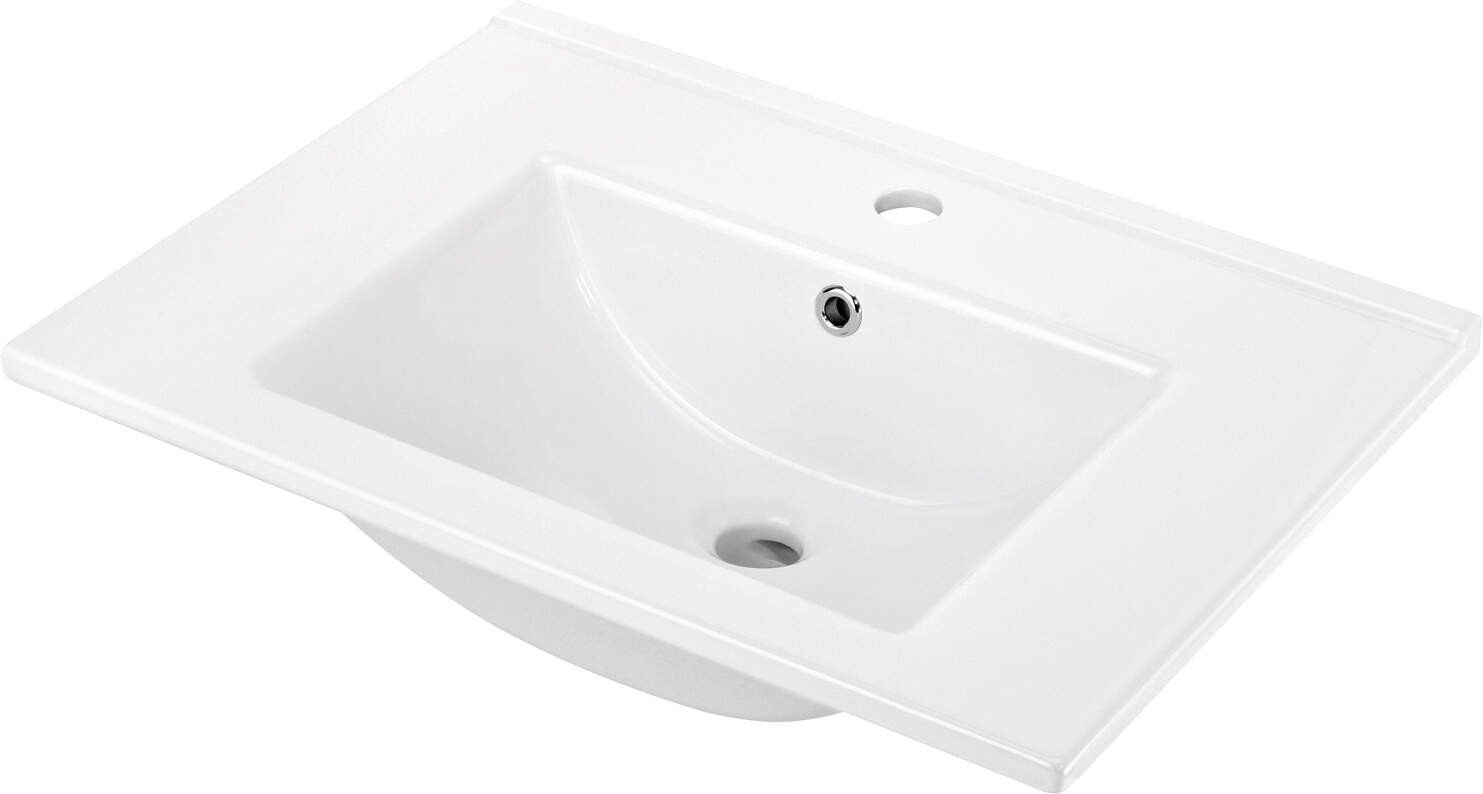 DEANTE Umywalka ceramiczna wpuszczana z miejscem na baterię