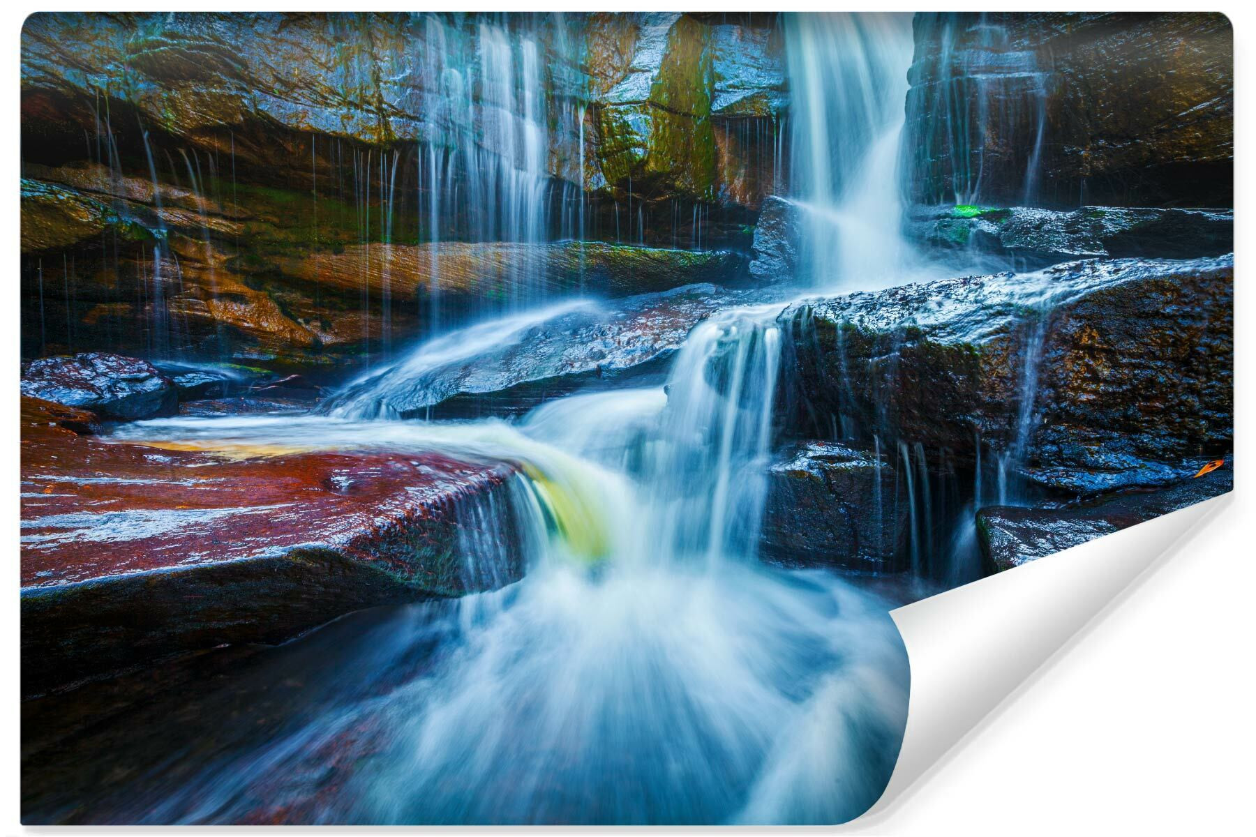 Fototapeta Do Jadalni Skalny Wodospad Efekt 3D 90x60cm