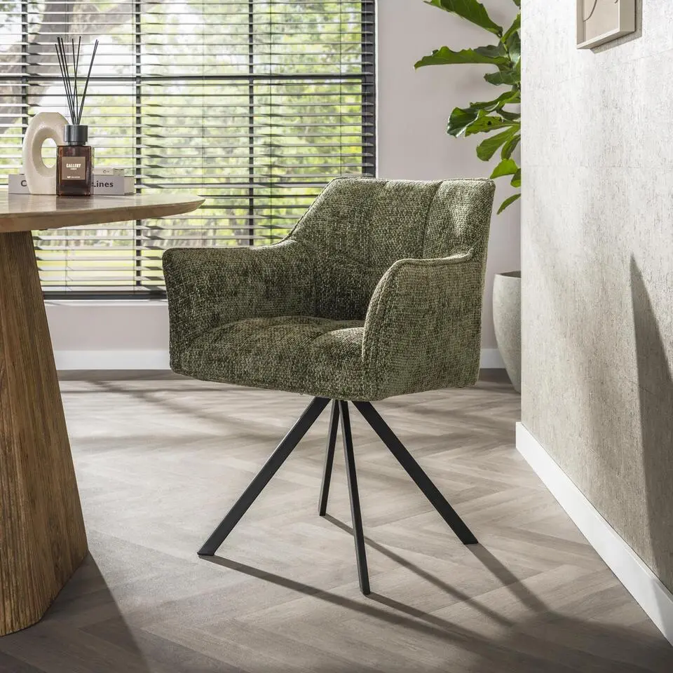 Hoyz Collection - Armstoel Raster Draaibaar Verpakt Per 2 - Hoven Groen