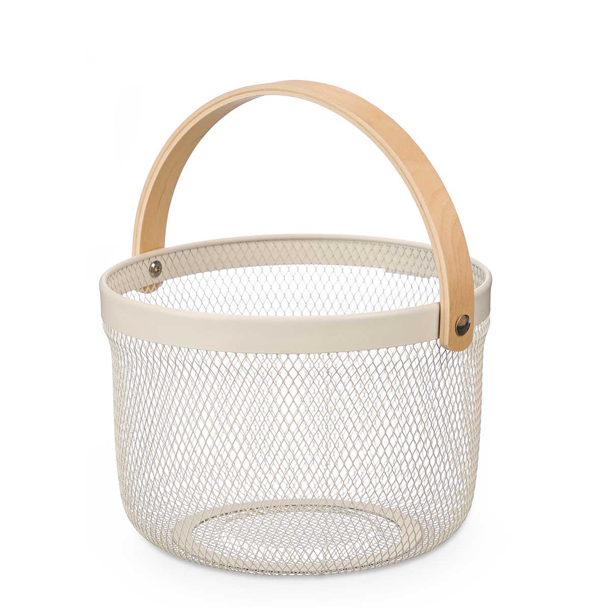 Fruteira branca em metal 25,5cm