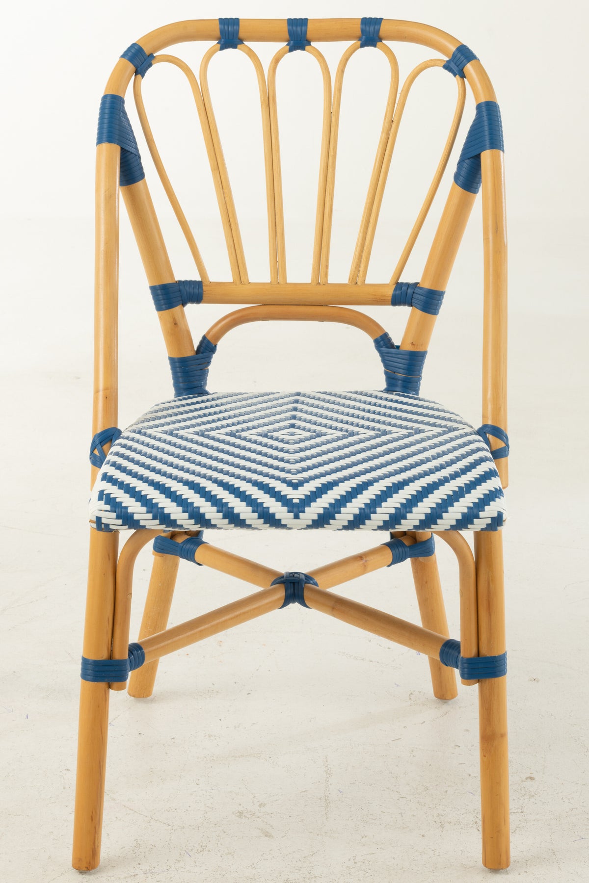 J-Line stoel live - jute/kunststof - naturel/blauw