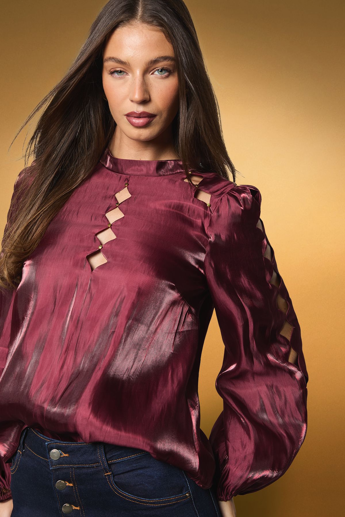 Coast Long Sleeve Cut Work Blouse
