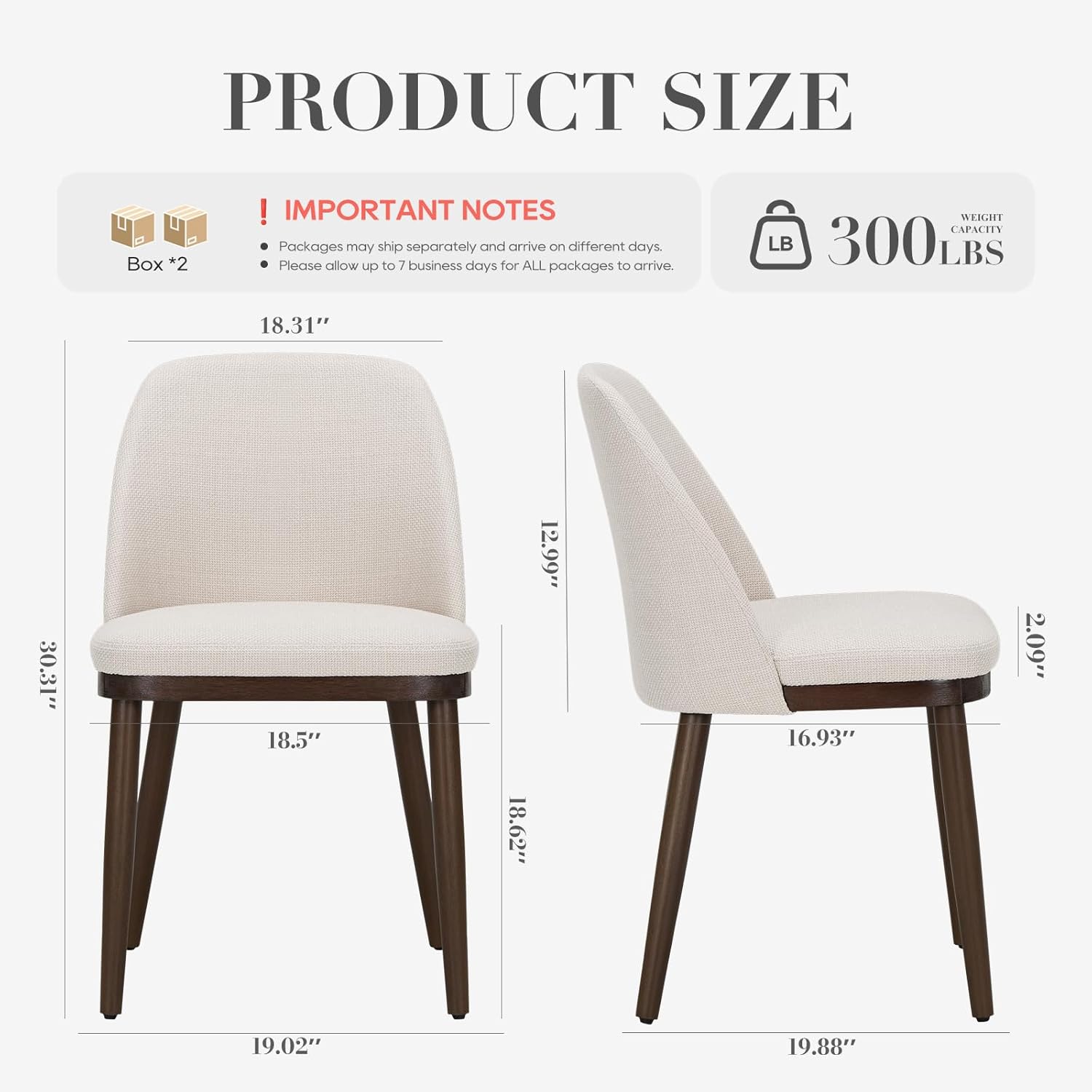 COLAMY Upholstered Dining Chairs Set of 4, Modern Kitchen Chairs with Back, Fabric Side Dining Room Chairs with Wood Legs for Kitchen Dining Room Restaurant, Beige