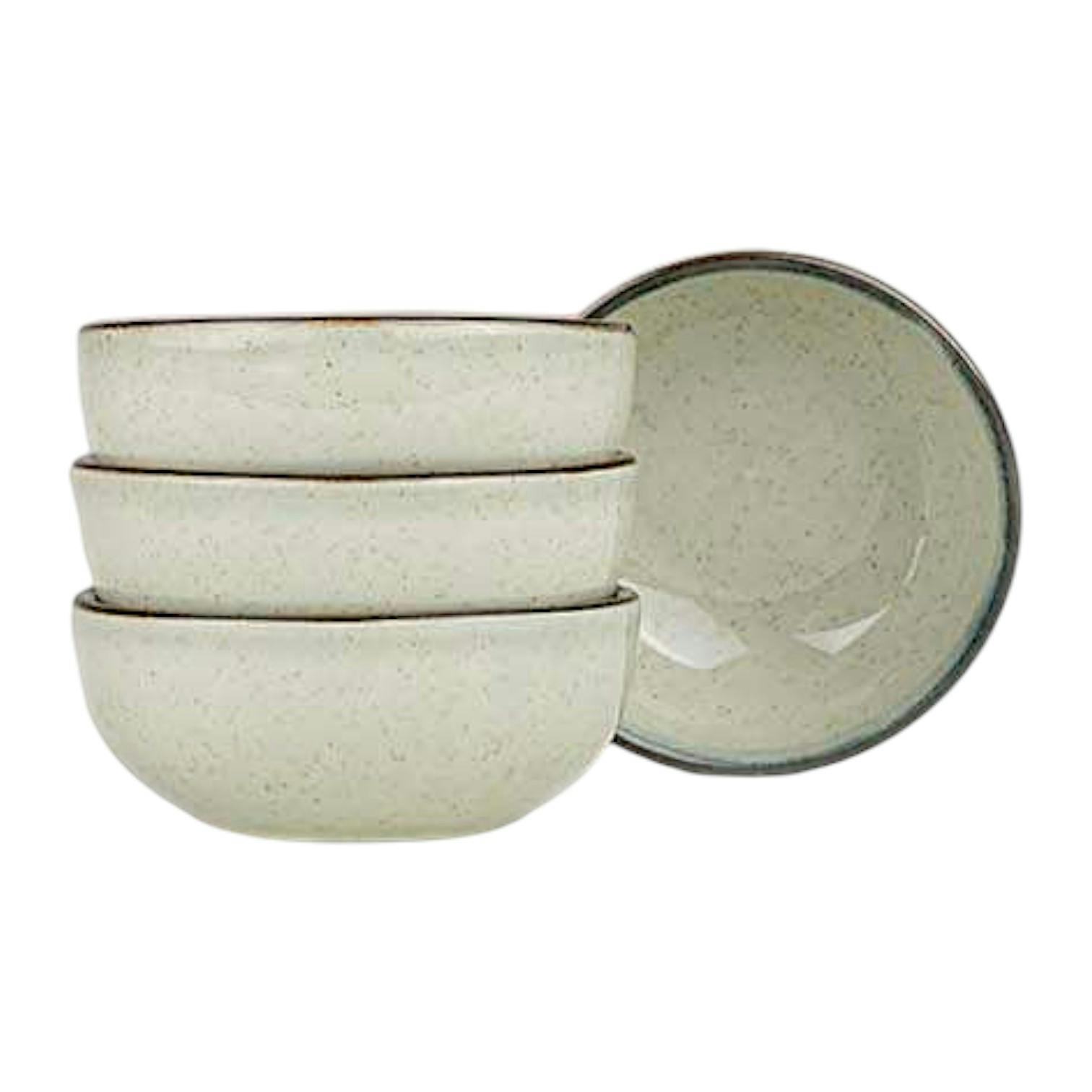Bol à sauce vert moucheté en porcelaine (lot de 4) ELDA