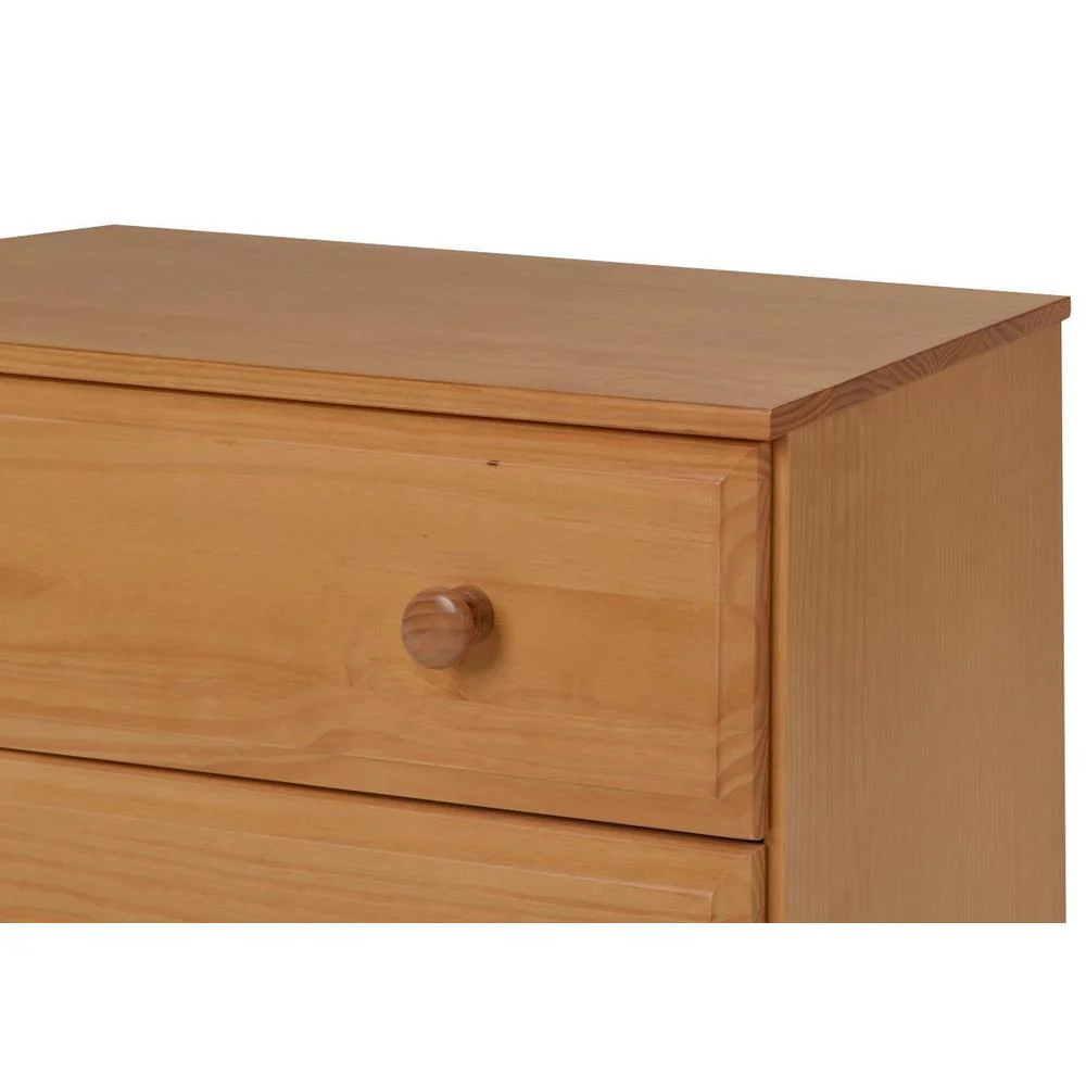 Camaflexi Wooden Natural Finish Narrow Three Drawer Dresser
