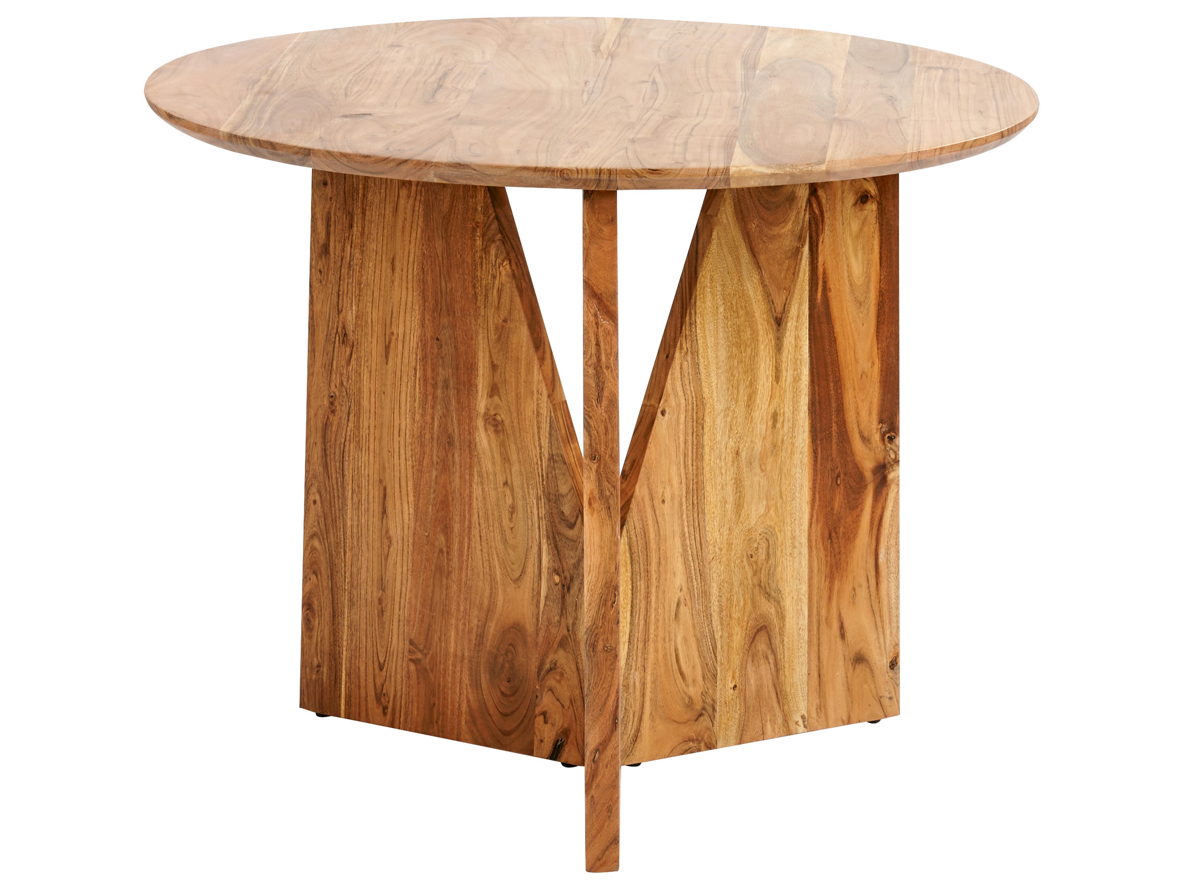 Dining Table ARRAN Brown 100 cm 100 cm Acacia Wood
